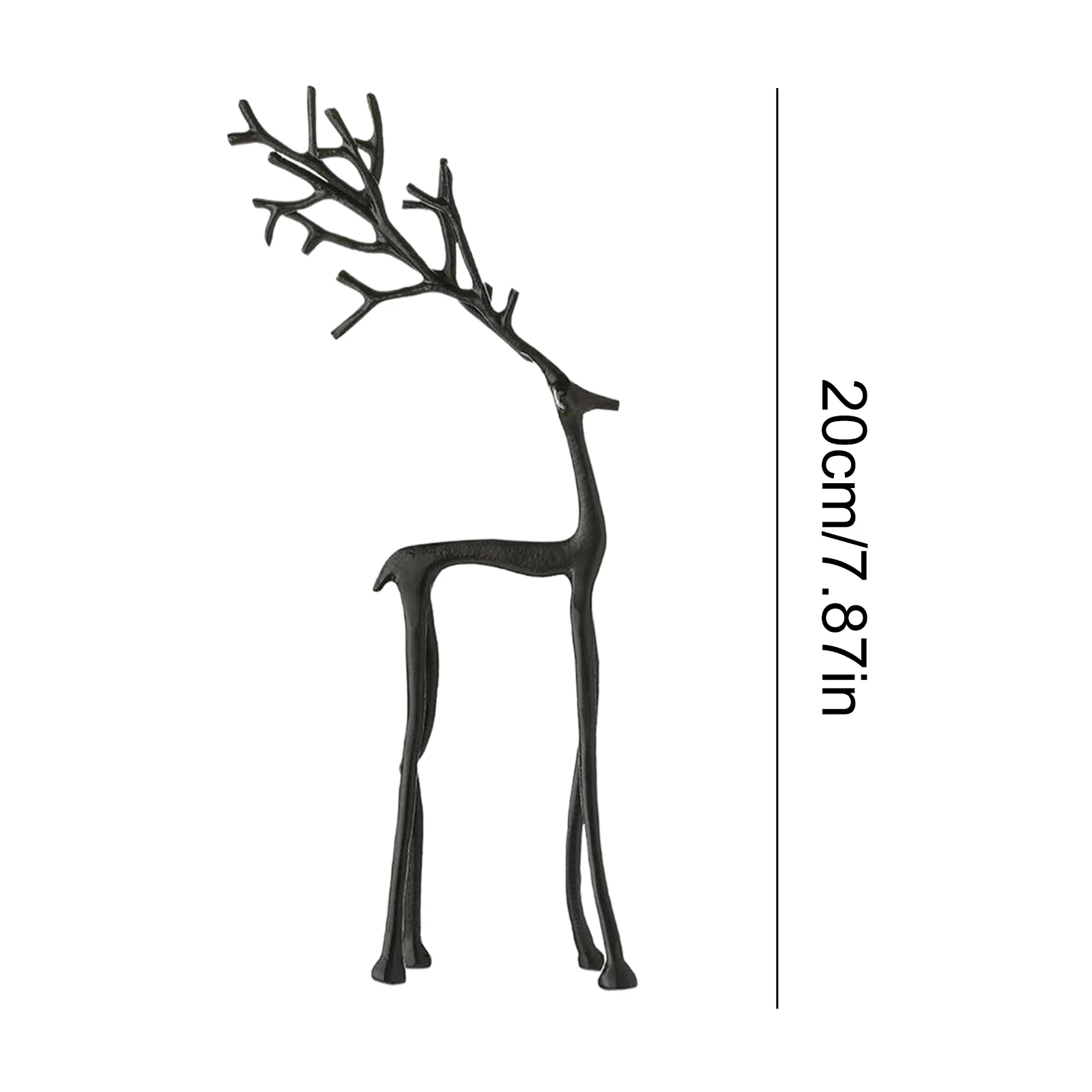 تماثيل الرنة السوداء التماثيل الحديثة عيد الميلاد عيد الميلاد الرنة النحت لغرفة المعيشة غرفة نوم مكتب ديكور المنزل