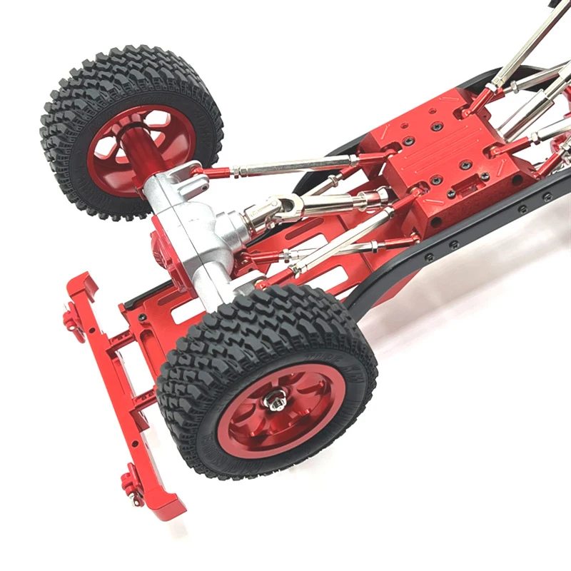 1/12 MN128 Remote Control Car Metal Upgrade Parts: Front and Rear Bumpers, Front Axle Drive Shaft, Full Vehicle Ball Bearings