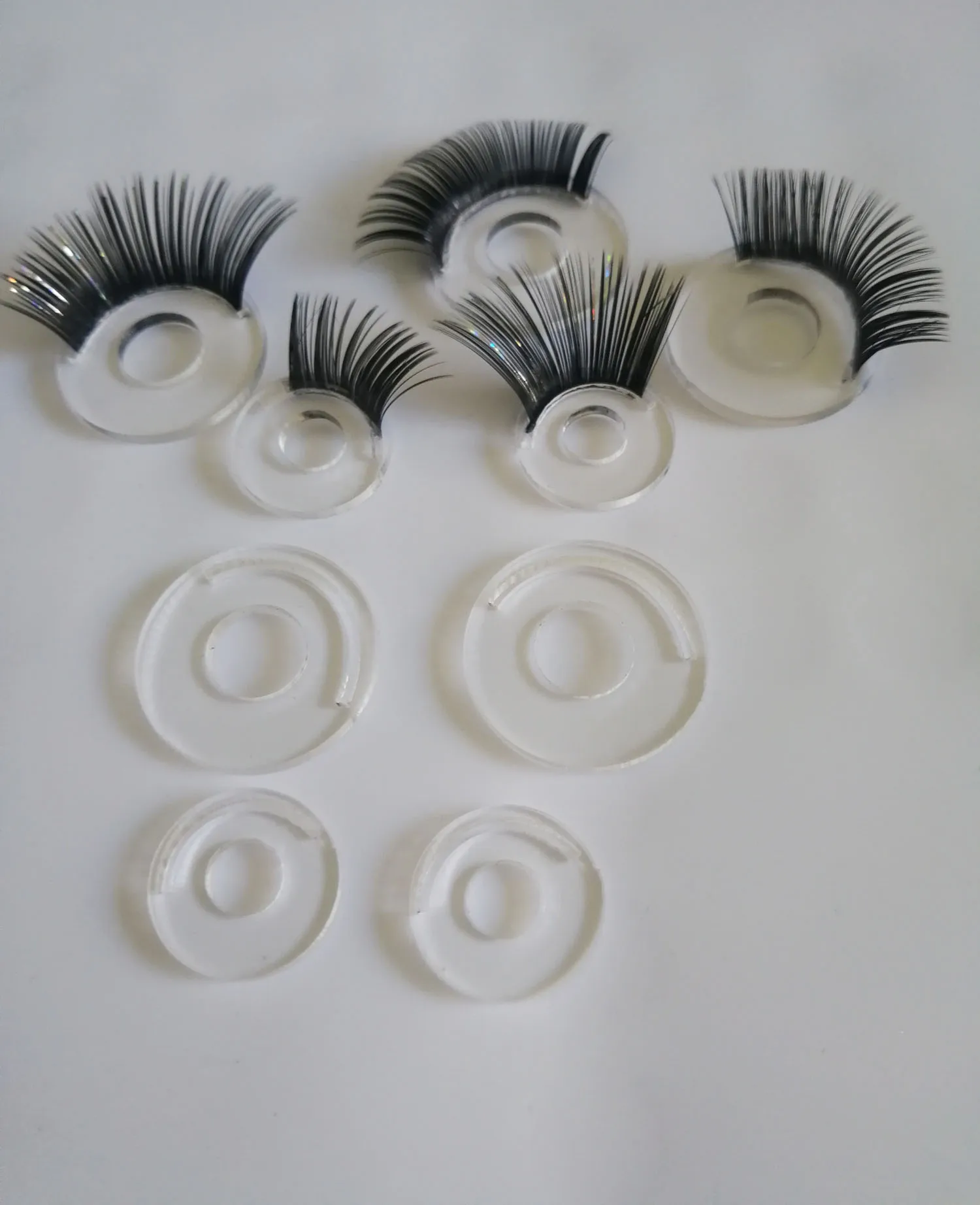 20pcs  masckaszem  18mm 25mm clear tray fit for toy eyes eyelash findings  ( no eyelash) only tray--need buy eyelash by self