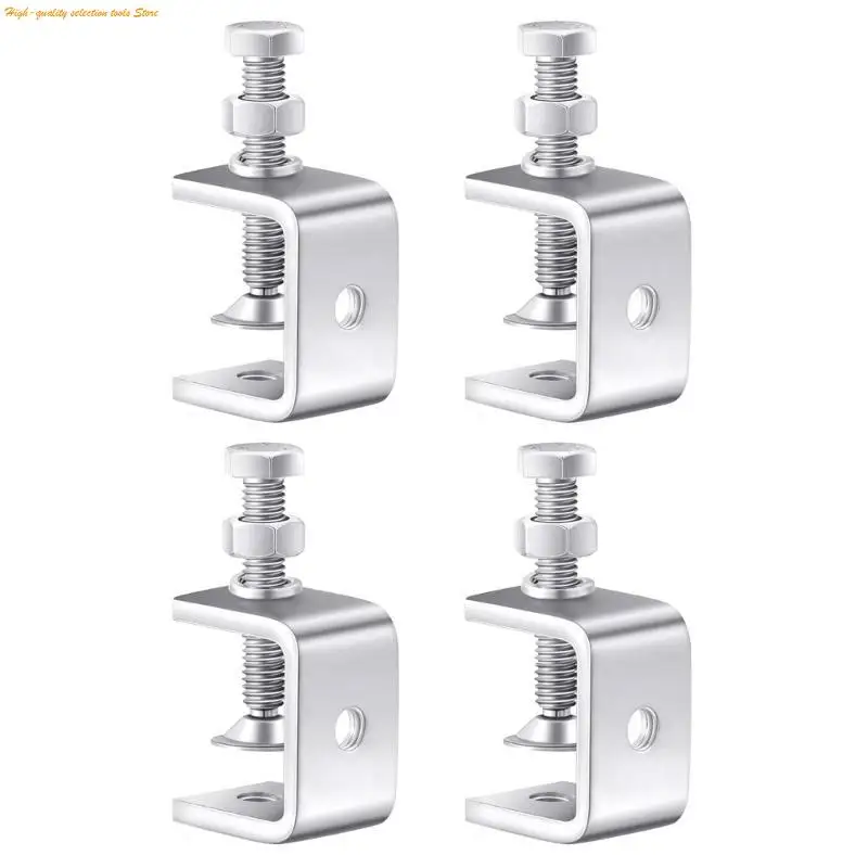 203F تجهيزات خشبية C-type من الفولاذ المقاوم للصدأ مقاطع قوية لوحة مسطحة الجهاز C-type النجارة مقطع ثابت #3