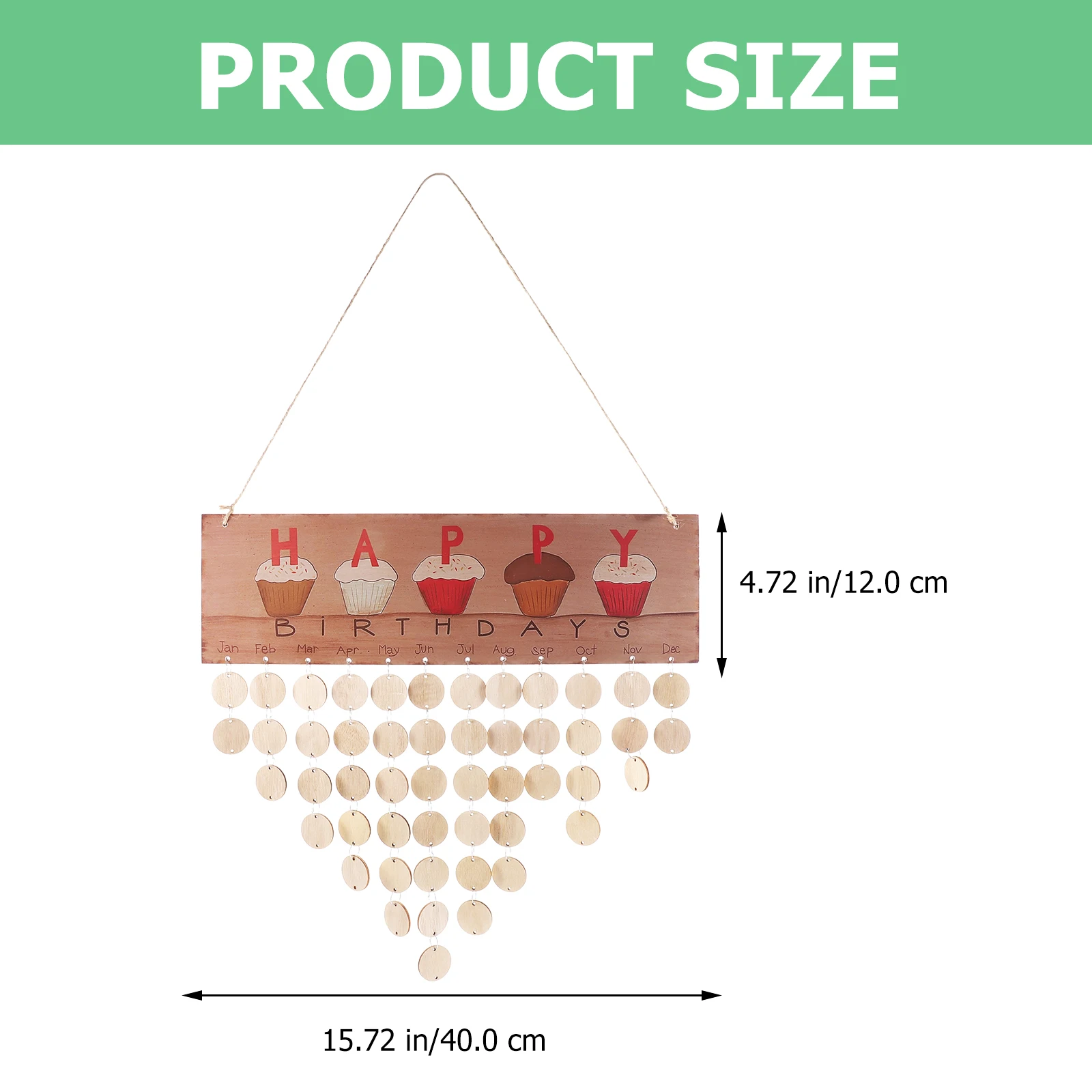 

Creative Colorful Birthday Hanging Wooden Plaque Board Diy Home Wall Decoration Gift For Wedding Anniversary 1 Plaque 1 Rope 50