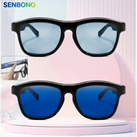 SENBONO AI Translation Smart Glasses for Men Women Slide Color-Changing Lenses Answer/Reject Call Fashion Sunglasses for Men