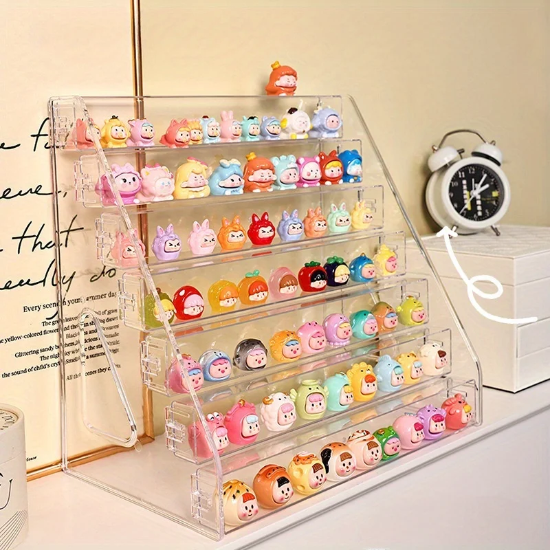 Modern Acrylic Display Collectibles Multi-Layer Transparent Storage Rack, Suitable For Blind Boxes And Mini Models - No Power