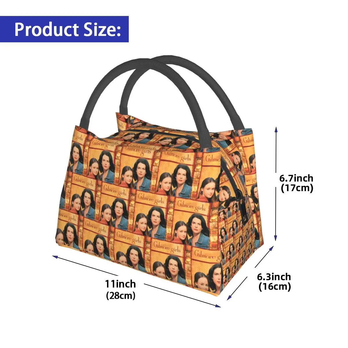 Gilmore Girls Graffiti Insulated Lunch Bag for Women Kids Leakproof Food Boxes Thermal Lunch Box Tote
