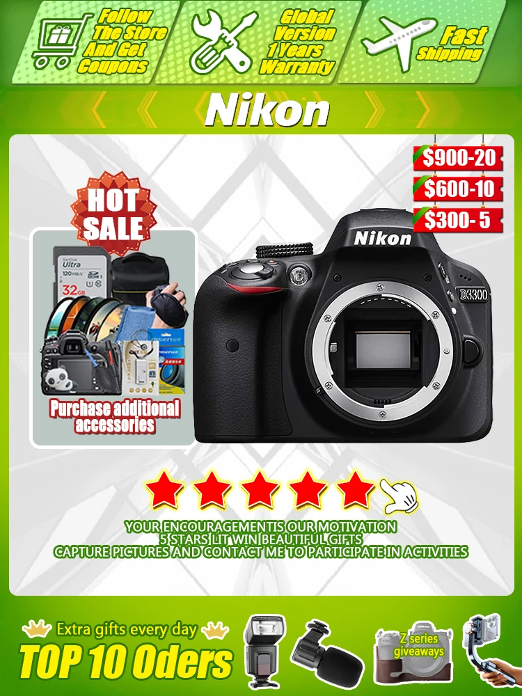 Nikon D3300 DSLR Camera 24 megapixel APS frame SLR digital camera