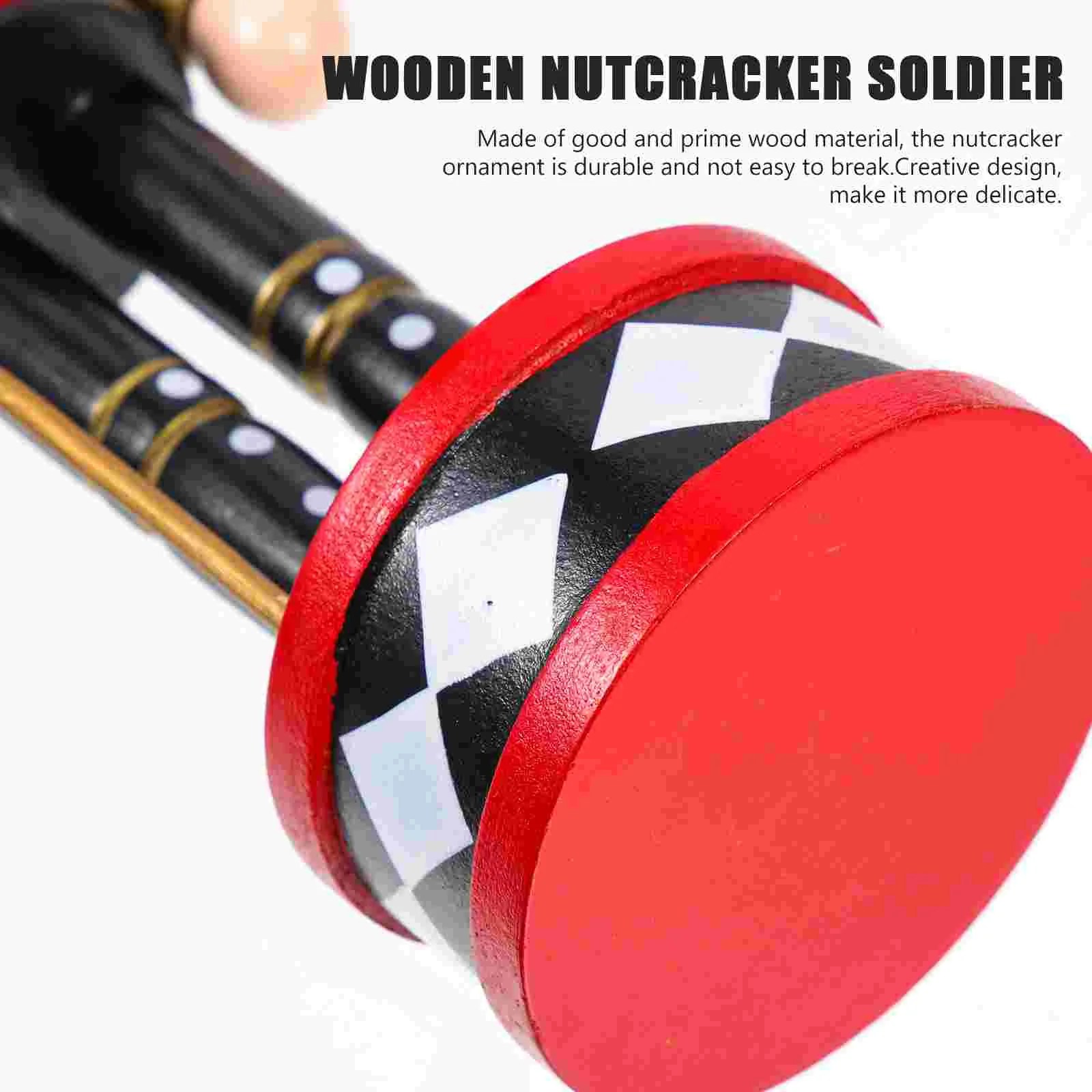 Standing Drum Nutcracker Christmas Decor Indoor Ornament Classic Wooden Nutcrackers Craft Xmas Party
