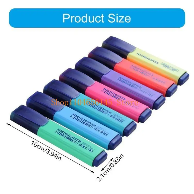 5asd Fluorescent Highlighter Pen Quick Drying Inks Broad Chiseled Tip Marker For Highlighting Texts Notes Office School Use