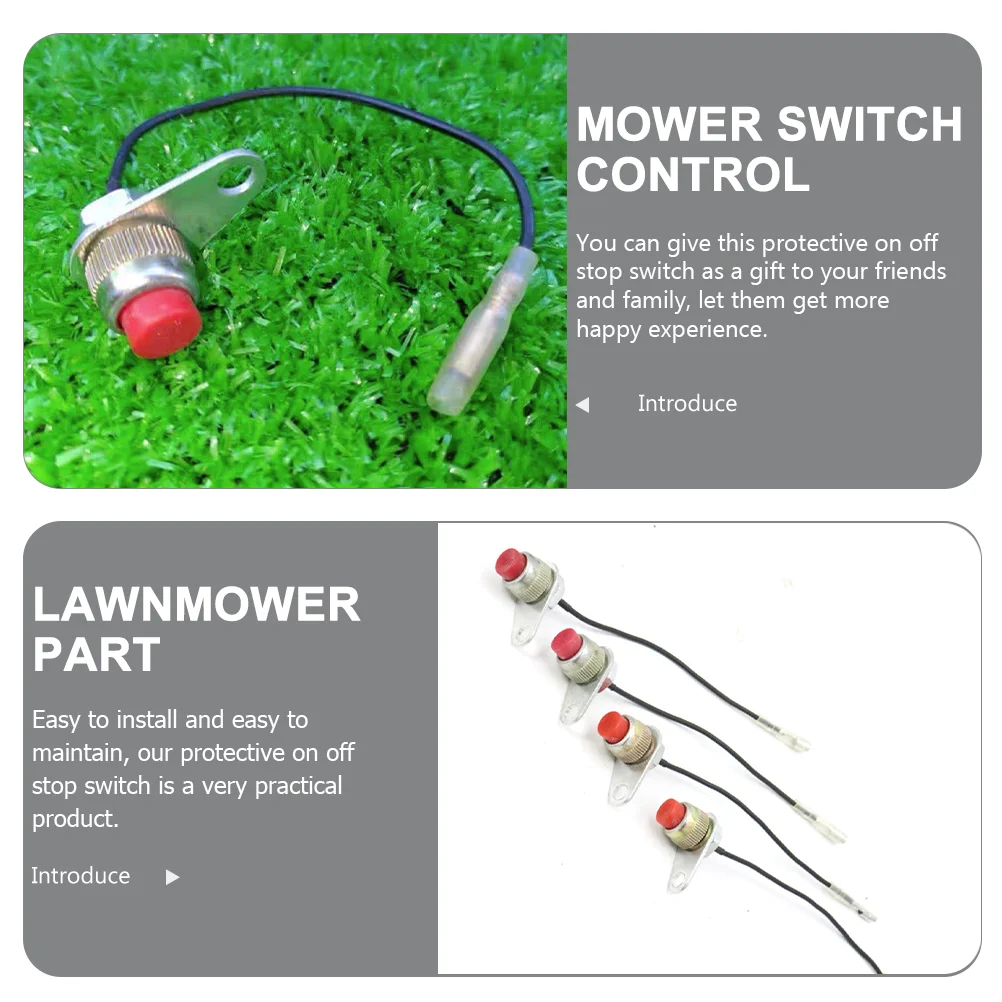 4 Pcs Trimming on off Stop Mower Lawn Control Parts Protective Replacement Garden Power Supply