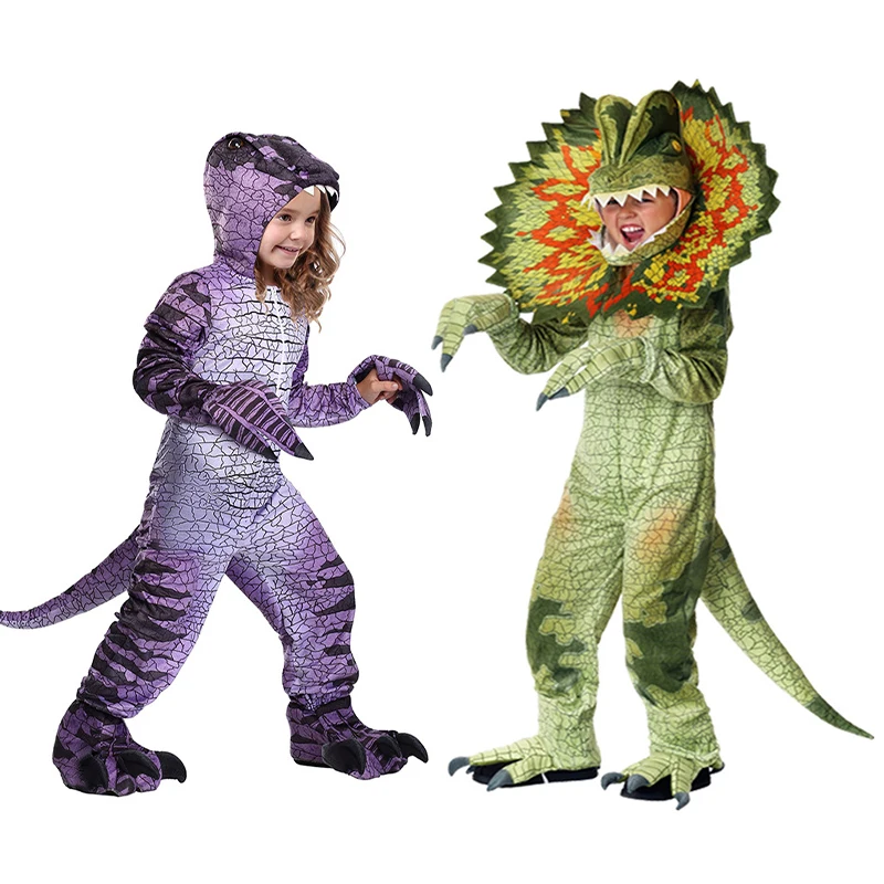 Kids Triceratops Dinosaur Cosplay Costumes Girls Boys Halloween Clothes Children Dino Pretend Game Party Cosplay Dress Up