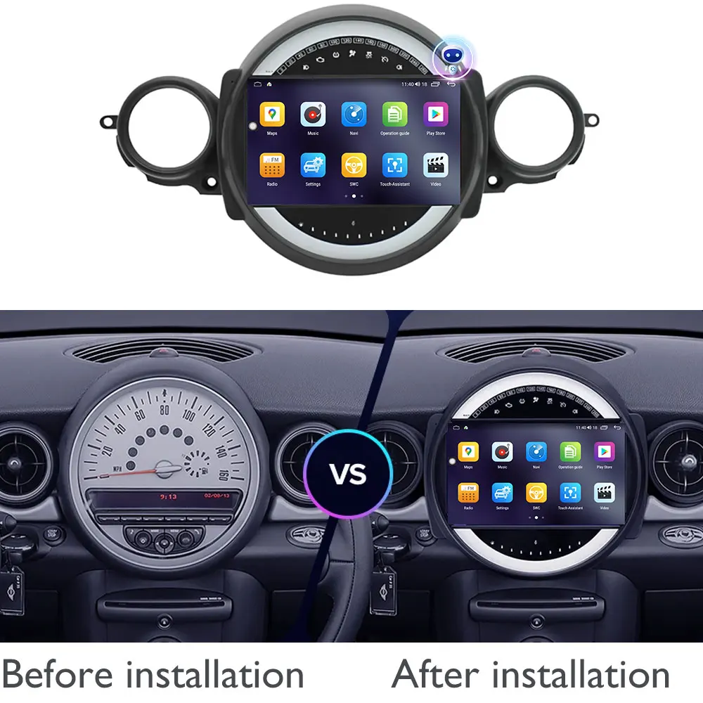 For BMW Mini Cooper Countryman R56 R60 2006 - 2015 Android Auto Carplay GPS Navigation Stereo Multimedia Player 4G Android 16