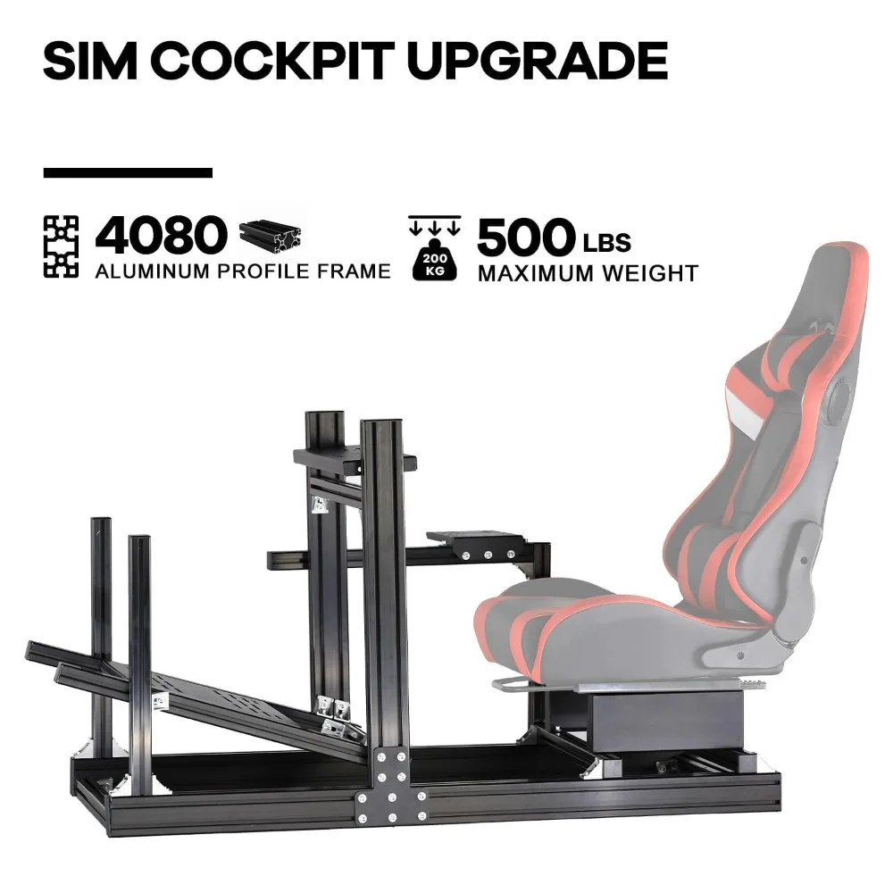 US Shipping GT/F1 Sim Racing Cockpit 8040 Aluminum Profile Adjustable Stand Modular DIY for Logitech Fanatec CSLDD