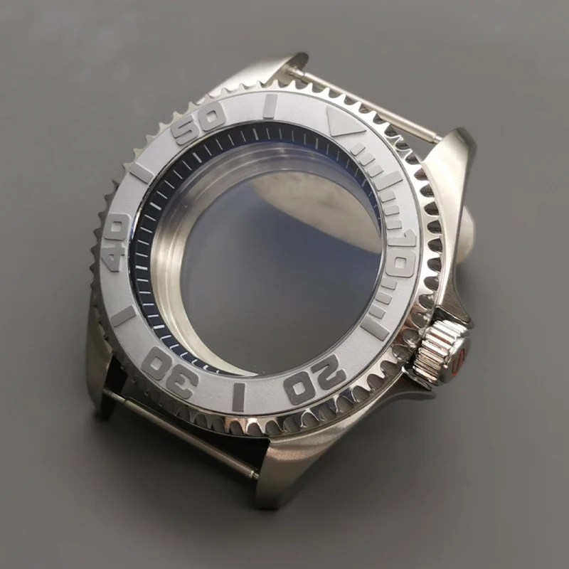 

42mm Silver SKX007 Transparent Back Cover Watch Case Dome Sapphire Crystal Glass Fits NH35 NH36 7S26 4R Movement Men Watch Cases