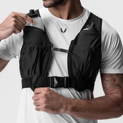 Mens Tactical Vest Chest Bag Outdoors Reflective Multifunction Waist Pack Male Multi-pocket Security Anti-theft Mobile Phone Bag