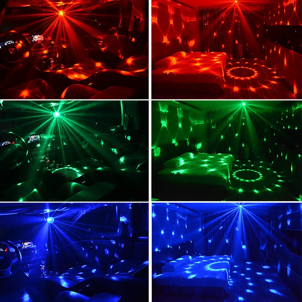 

LICE-USB светодиодный бар Stage RGB Mini DJ дискотека огни мяч звук вечерние свет проектор для автомобиля дома KTV звуковая активация