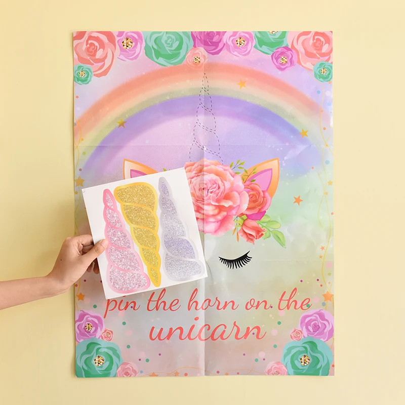 

11pcs Cartoon Unicorn Rainbow Backdrop for Photography Newborn Baby Shower Happy Birthday Theme Party Decoration Background