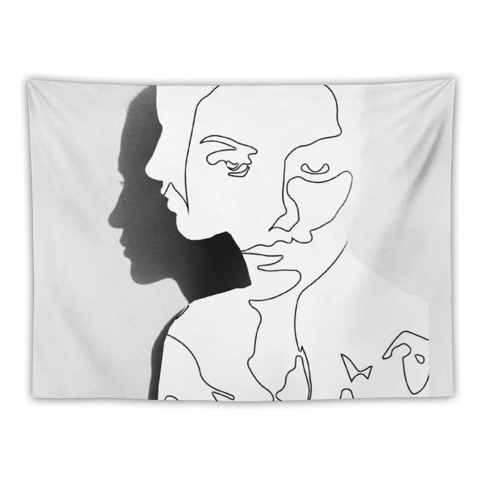 

Portrait (Line Drawing ) Tapestry Anime Decor Bedroom Decorations Wall Hangings Decoration Bedroom Decor Tapestry