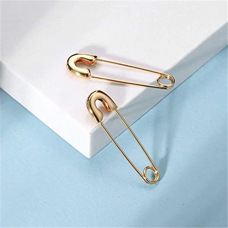 1-2Pcs/Lot 38x8mm Stainless Steel Pins Safety Pins Paperclip For Fashion Design DIY Crafts Ornament Making Garment Accessories