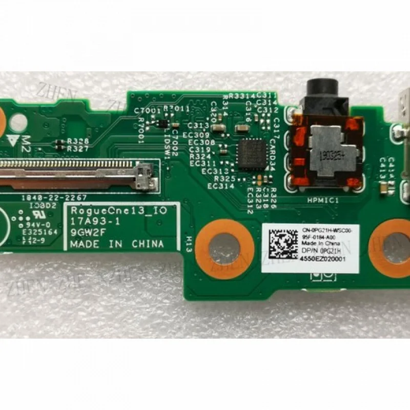 Y ДЛЯ Dell Inspiron 7386, USB-аудио кнопочный переключатель, плата ввода-вывода с кабелем 0PG21H 17A93-1