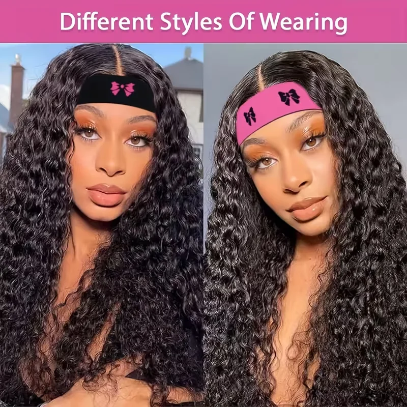 Fashion Hair Elastic Band For Wigs Adjustable Edge Scarf Elastic Headband With MagicTape for Women Lace Wigs
