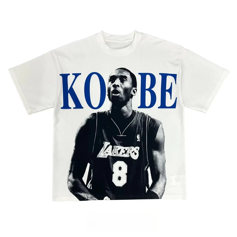 2026 Vintage Basketball Player Portrait T-shirt Adult And Kids Retro Black White Athlete Graphic Short Sleeve Cotton Tee