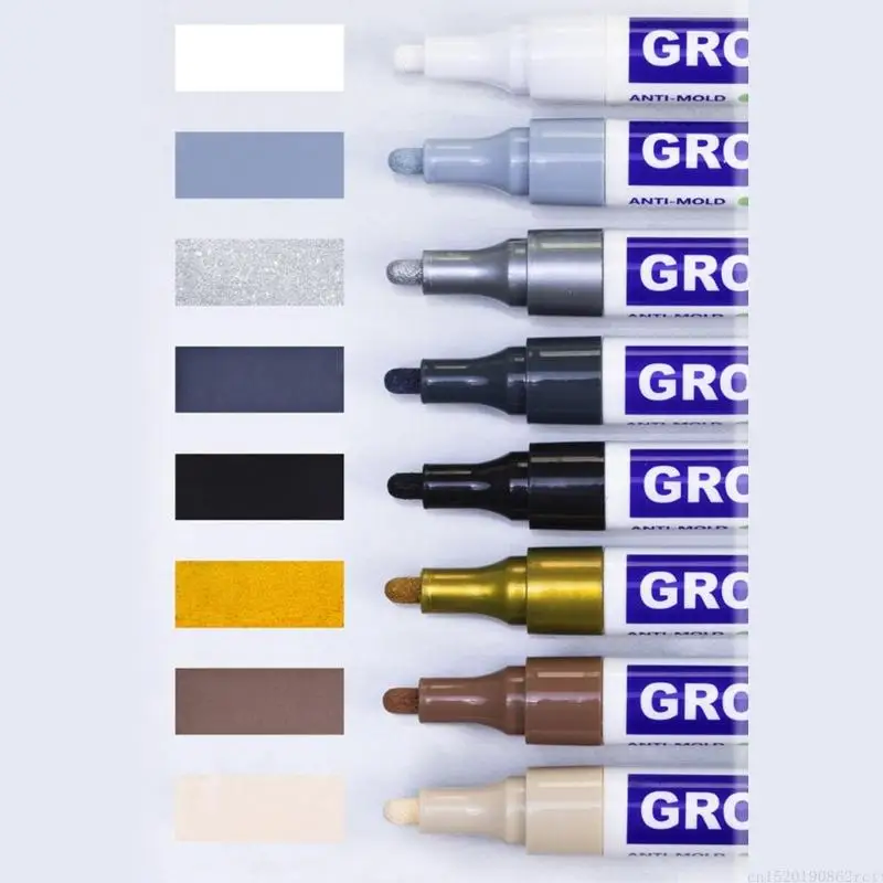D5BB Tile Grout Reviver Pen Quick Dry Water Resistant Grout Marker Pen Tile Paint Pen For Bathroom Tiles Kitchen Floor Repair