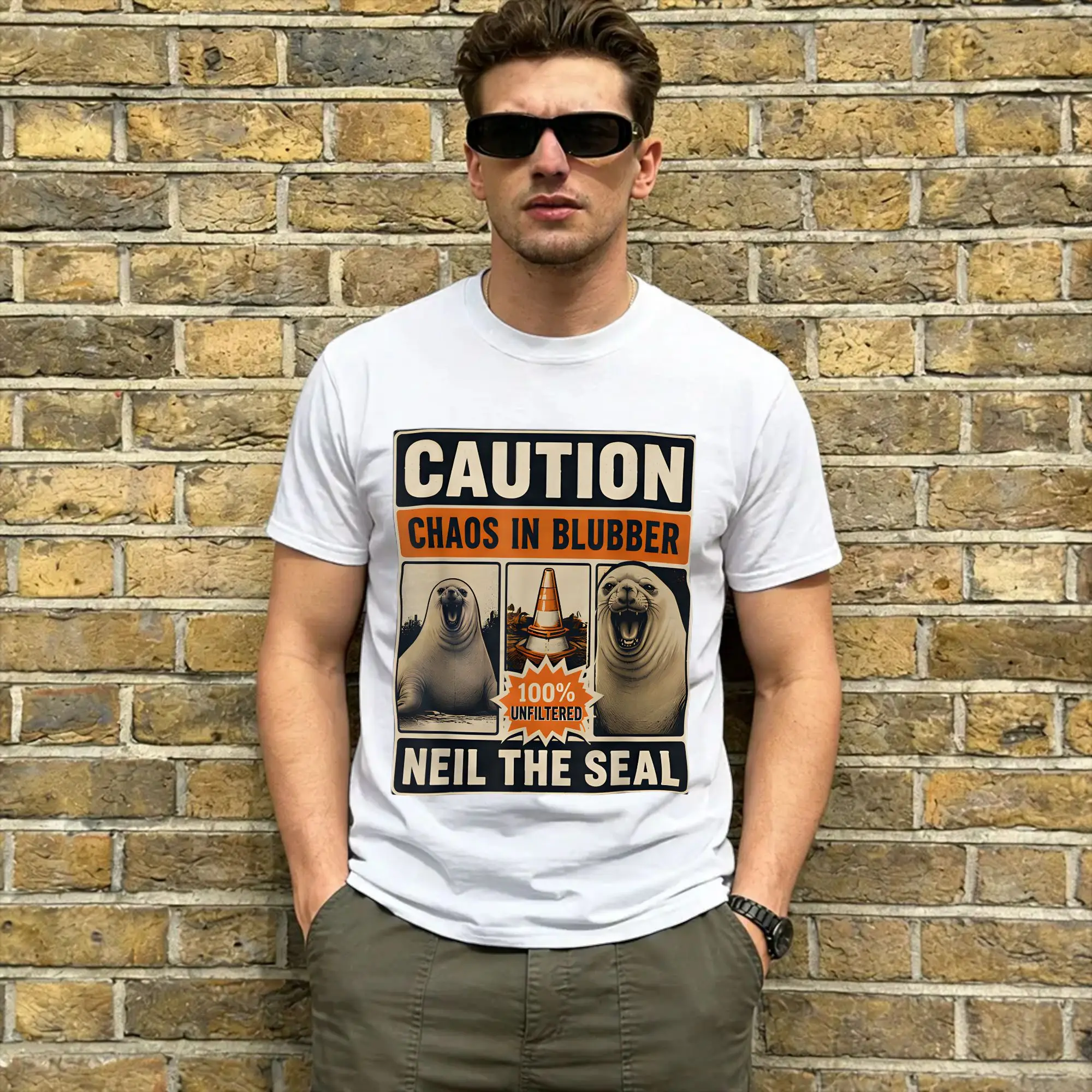 Harajuku T Shirt Summer Neil the Seal  Trending T-Shirts  Cotton Tshirt for Man Y2K Casual Pattern Short Sleeve Top Tees