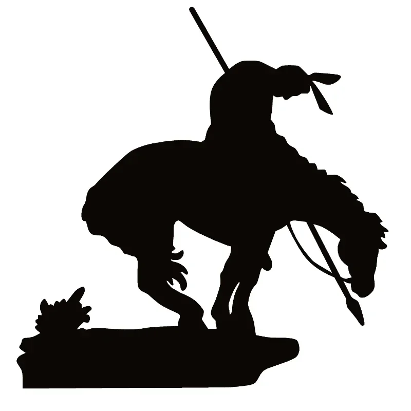 

Creativity Indians Riding Horses Modeling Personality Car Sticker PVC Fashion Auto Window Bumper Quality Waterproof Decal