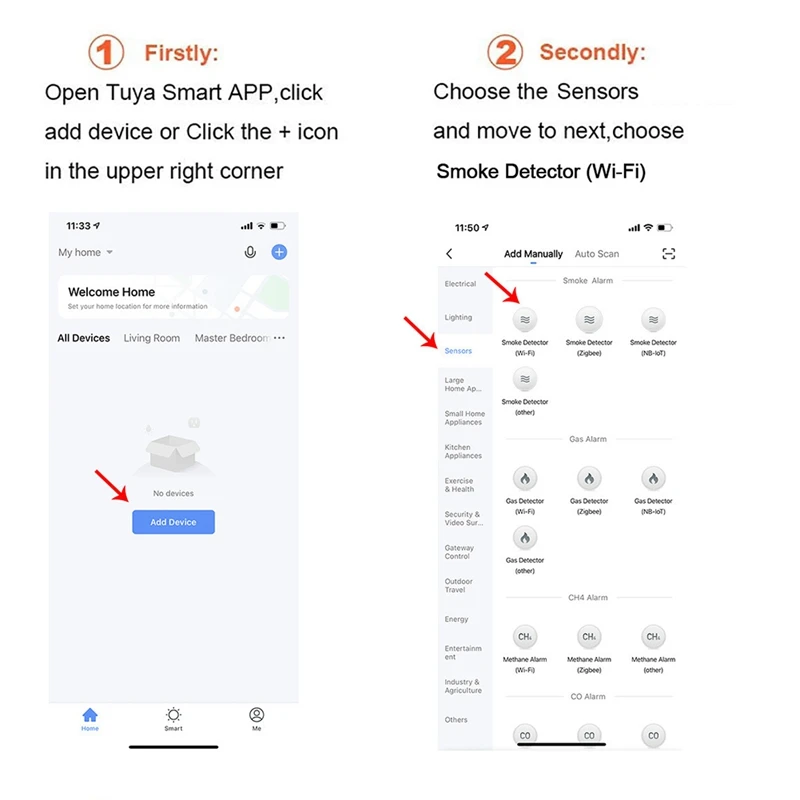 Система пожарной безопасности Tuya, Wi-Fi детектор дыма, пожарная сигнализация