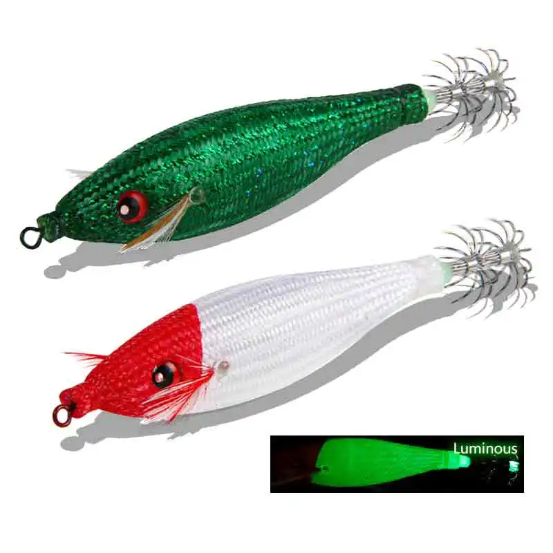 

AS Hard Bait Glow toto Shrimp Hook Life-like Crowns 10g Noise Sound Squid Jig Sea Fishing Lure Set Artificial Cuttlefish Octopus