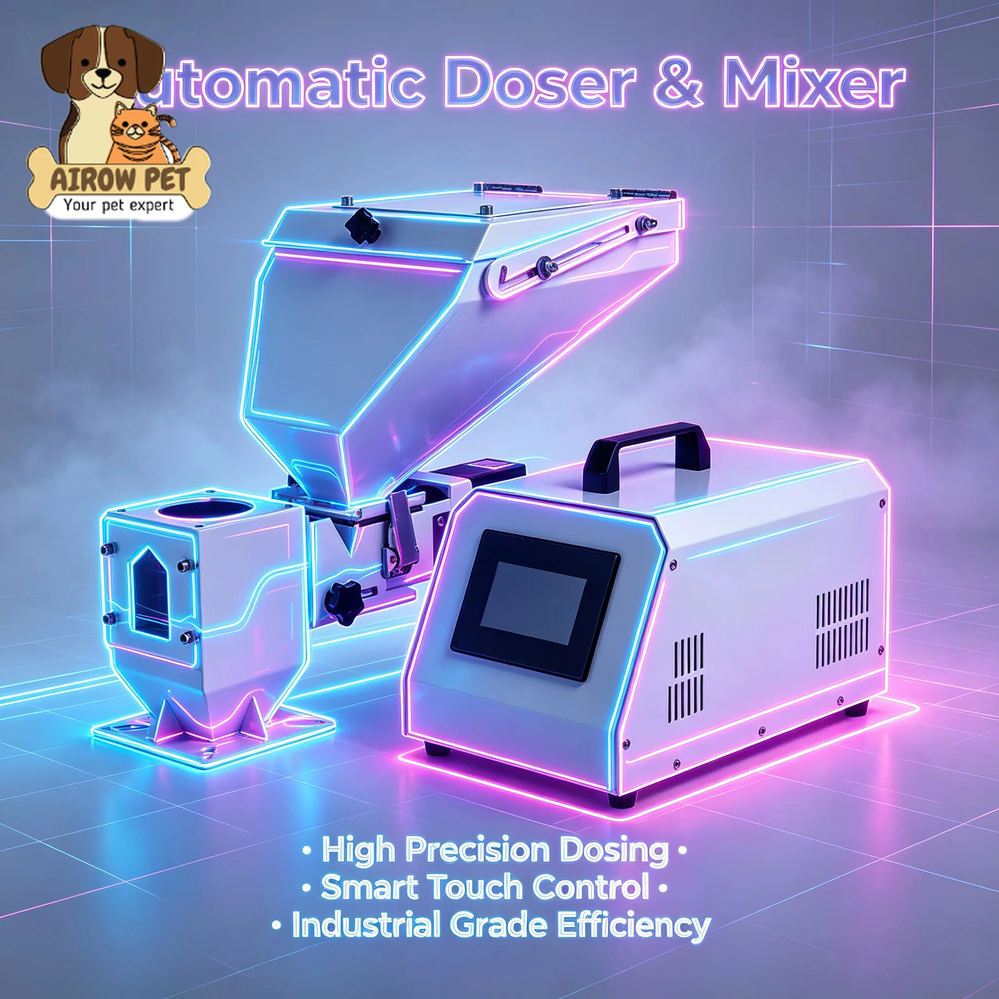 AIROW Manvac Precision Volumetric Color Doser | Automatic Masterbatch Dosing Feeder for Plastic Extrusion & Injection