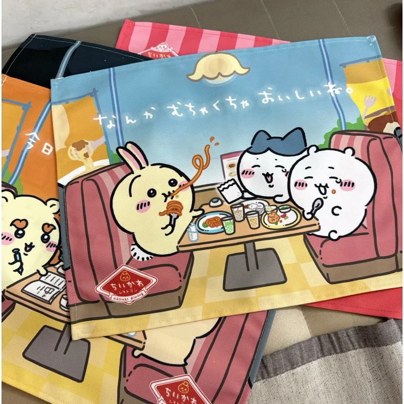 Mantel grande de Chiikawa Hachiware con dibujos animados, serie de restaurante, decoración Usagi, tapete para mesa de cocina para el hogar, vajilla de Picnic, regalo