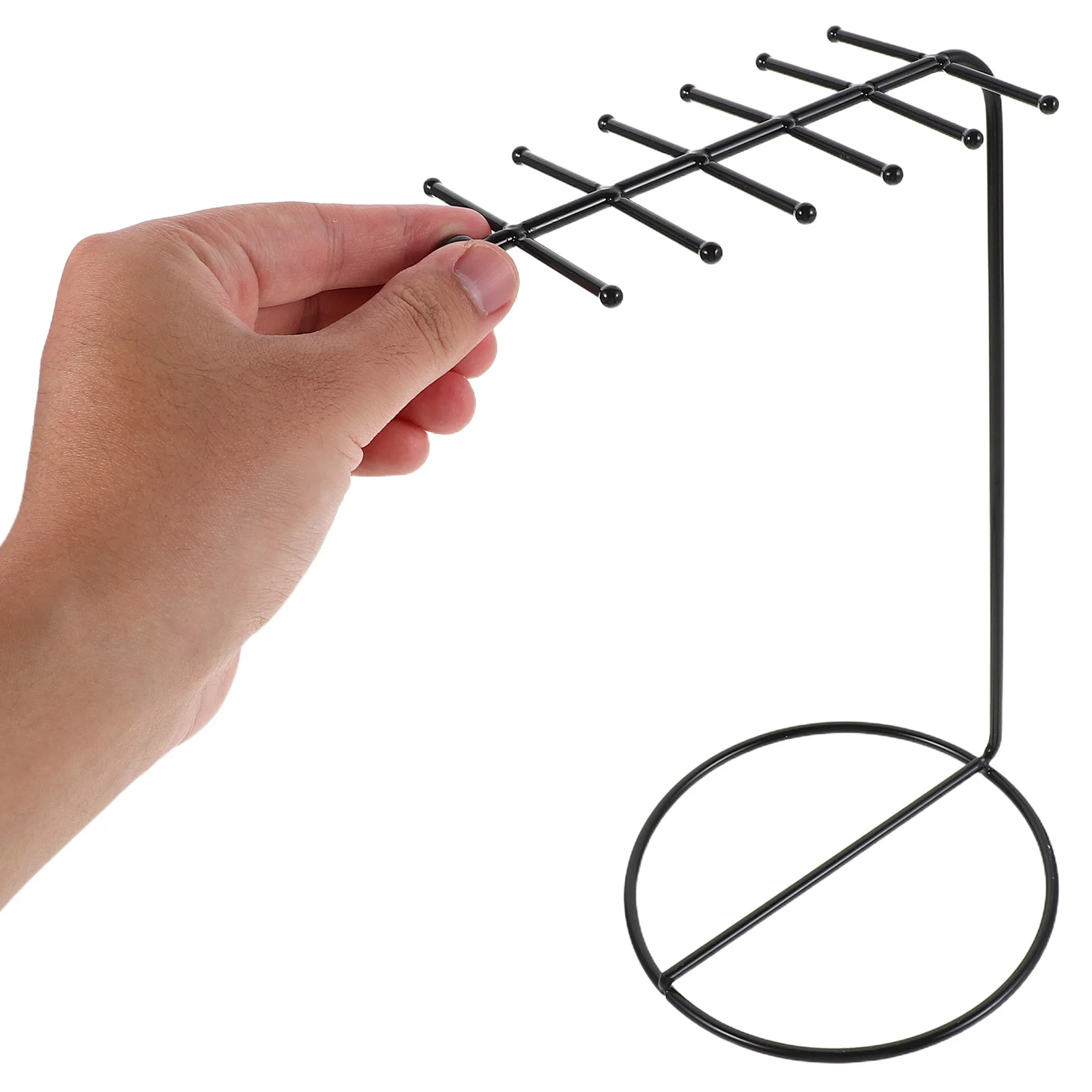

1pcs Iron Art Jewelry Display Stand Metal Hanging Organizer For Necklaces Earrings Bracelets Keychains Storage Rack Decor Home