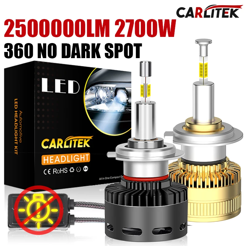 H7 LED CANBUS 360 for Projector Lenses 2700W H11 H1 H4 LED H8 Headlight Bulbs HB3 9005 HB4 9006 Hir2 9012 LED Fog Lights 6000K