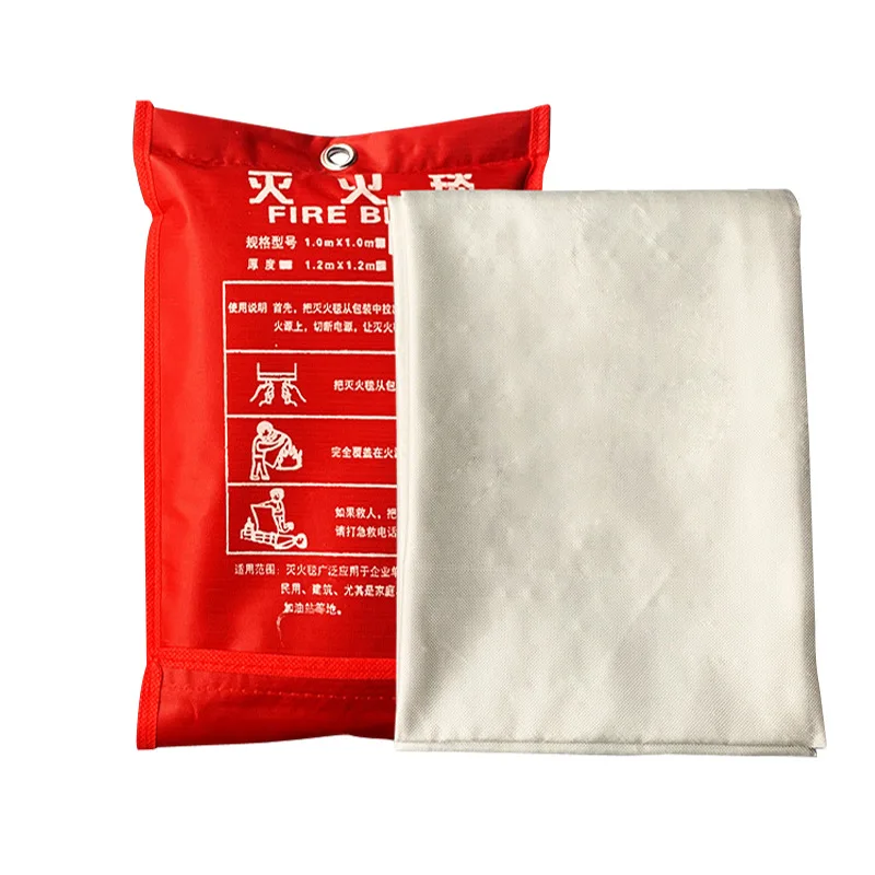 

2M X 2M Fiberglass Fire Blanket Fire Flame Retardant Emergency Survival Fire Shelter Safety Cover Fire Extinguisher