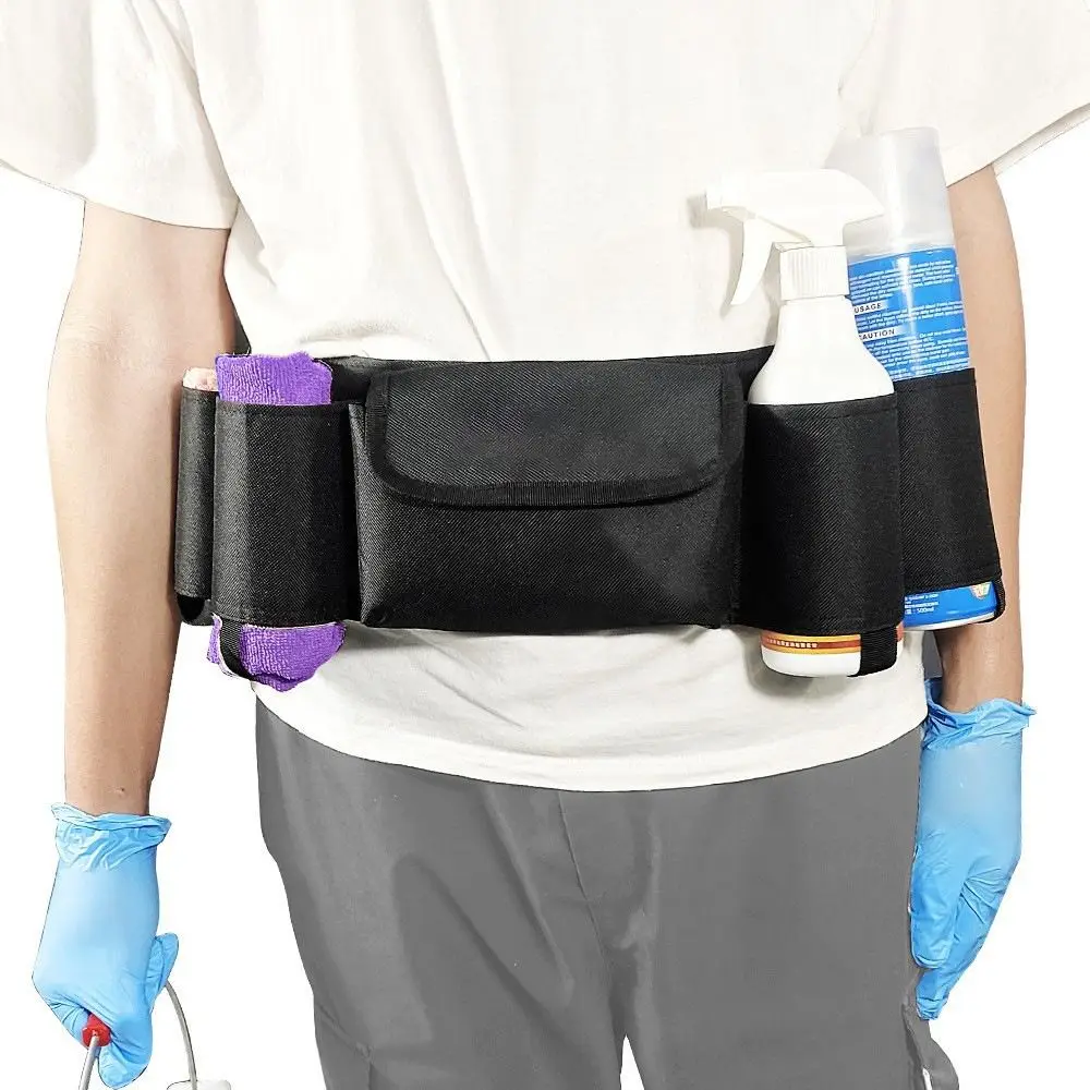 Waterproof Beer Soda Bottle Holder Belts Adjustable Tool Storage Cleaning Tool Waist Bag Oxford Large Capacity Tool Pouch