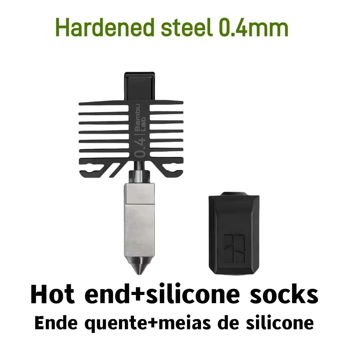 بامبو الأصلي X1/P1 سلسلة Hotend عدة فوهة الصلب المقسى 0.2/0.4/0.6/0.8 مللي متر لأجزاء الطابعة ثلاثية الأبعاد لمختبر بامبو X1C X1 P1P P1S #6