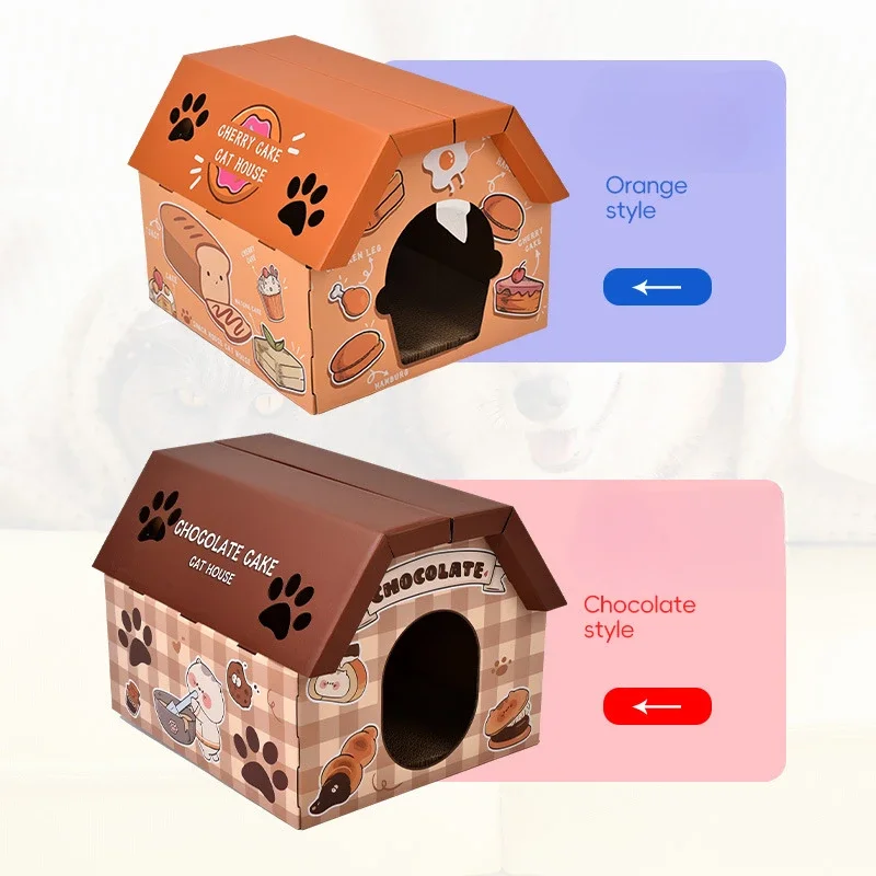 Cat Litter Cat Scratching Board One Corrugated Paper Cat House