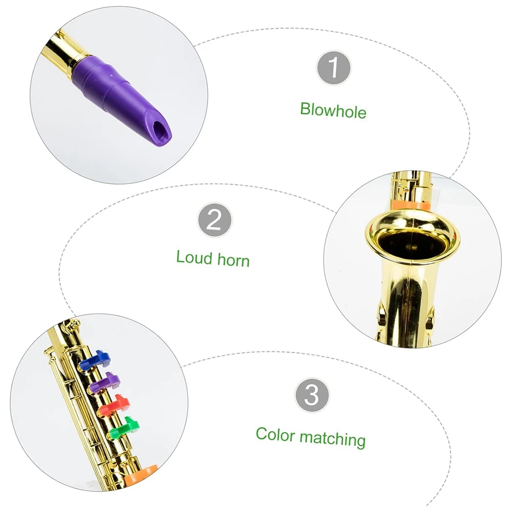 

ABXY Saxophone Children's Musical Instrument Children's Simulation Musical Instrument Eight-Tone Saxophone House Music