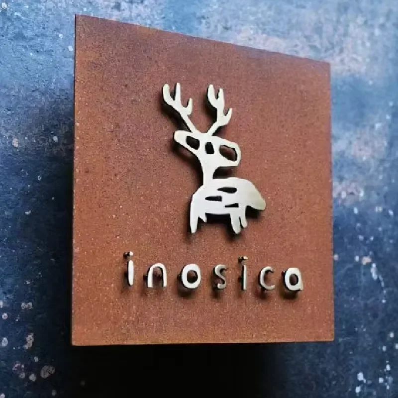 Metal House Number Door Sign Eco-Friendly Water Resistant for Hotel Apartment Villa Outdoor Commercial Spaces