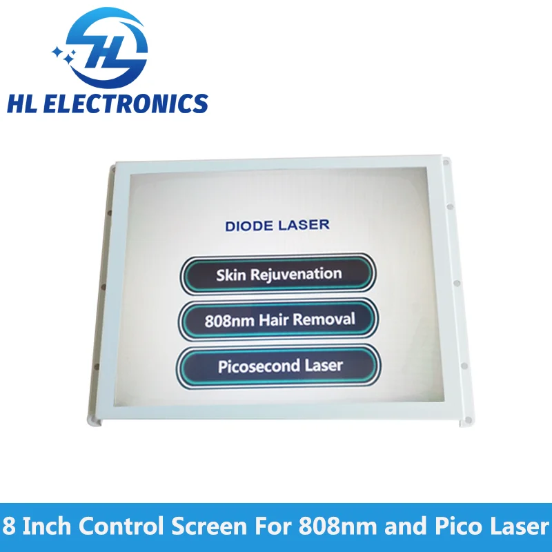 Tela de Controle Laser Diodo, 808nm, Pico Laser, 8"