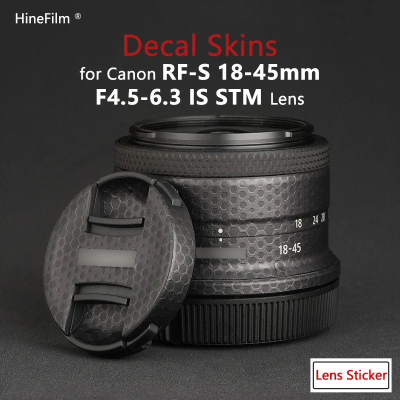 

RF-S 18-45 Lens Decal Sticker Protective Film for Canon RF-S 18-45mm f/4.5-6.3 IS STM Lens Decal Skins Protector Cover Film