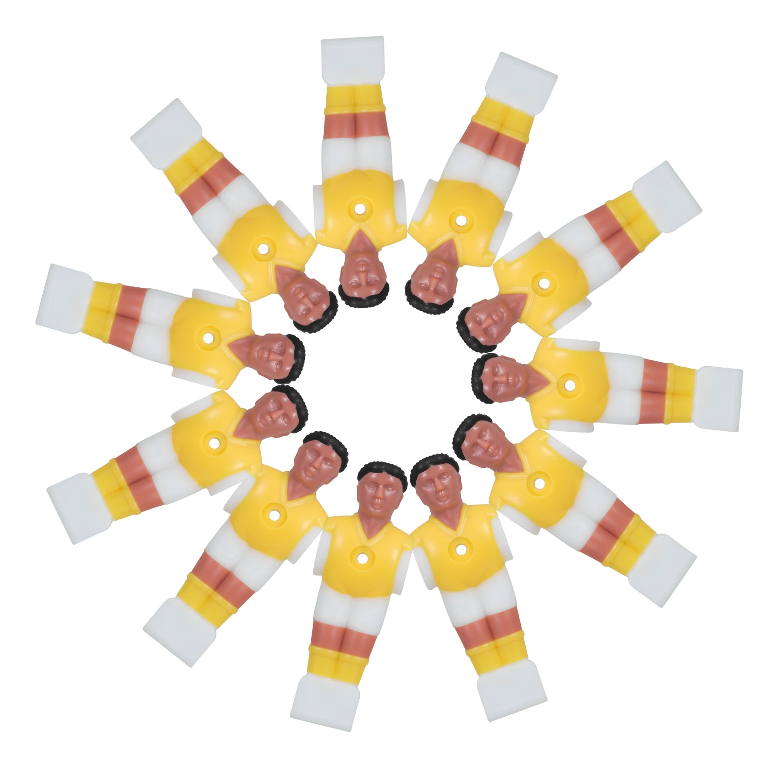 

11 шт., фигурки для настольного футбола, игроки, пластиковые аксессуары для футбольных машин, мини-футбол для мужчин, яркий цвет