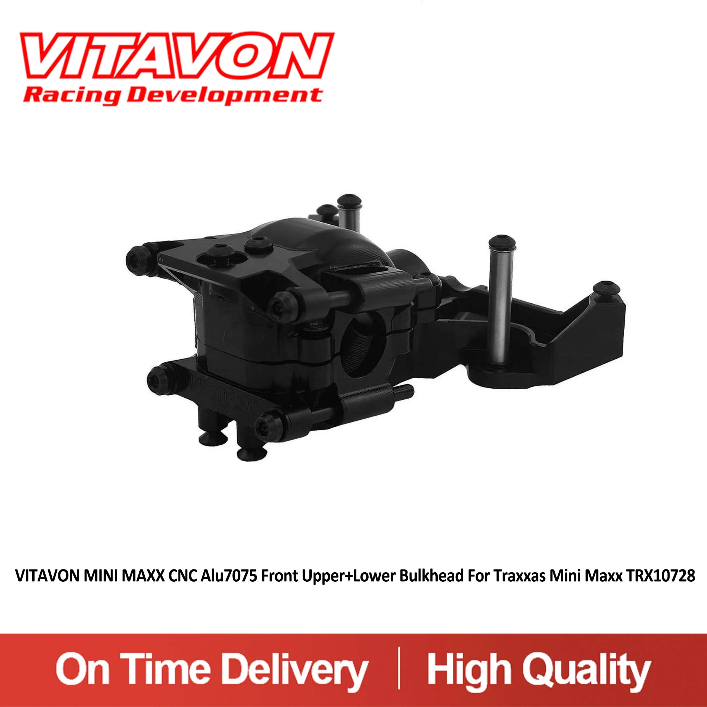 VITAVON MINI MAXX CNC Alu7075 Mamparo delantero superior + inferior para Traxxas Mini Maxx TRX10728