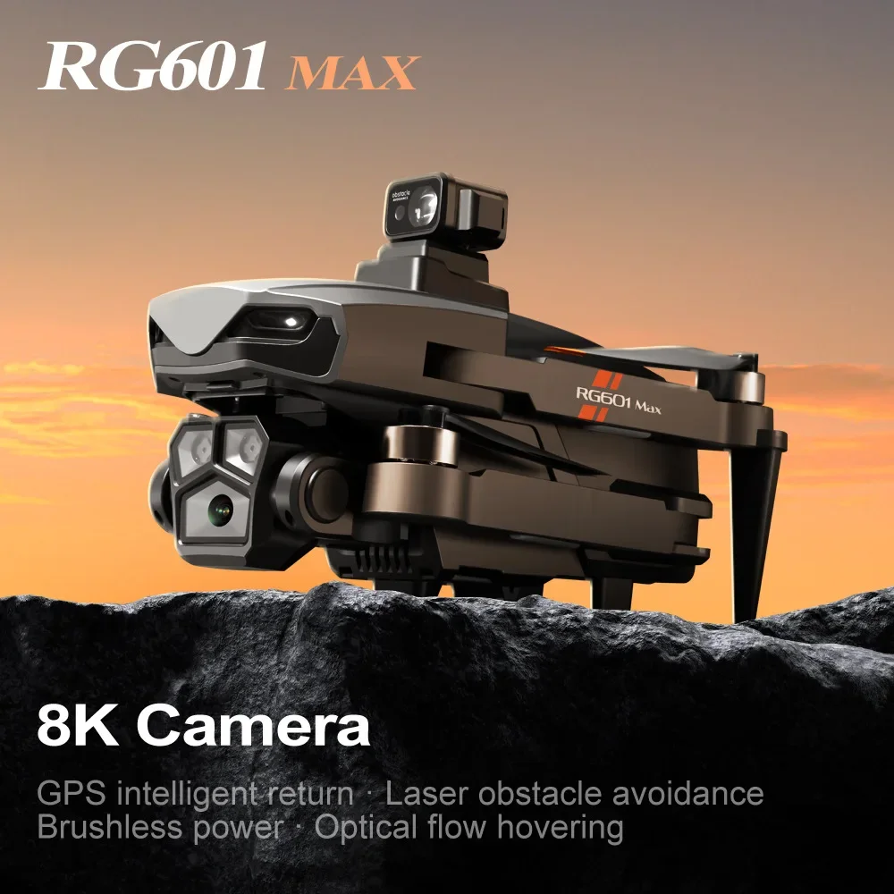 GR601MAX Gps DroneBrushless Motor GPS Return 4K 8K HD Dual Camera 360° Laser Obstacle Avoidance RC Quadcopter Drone Toy