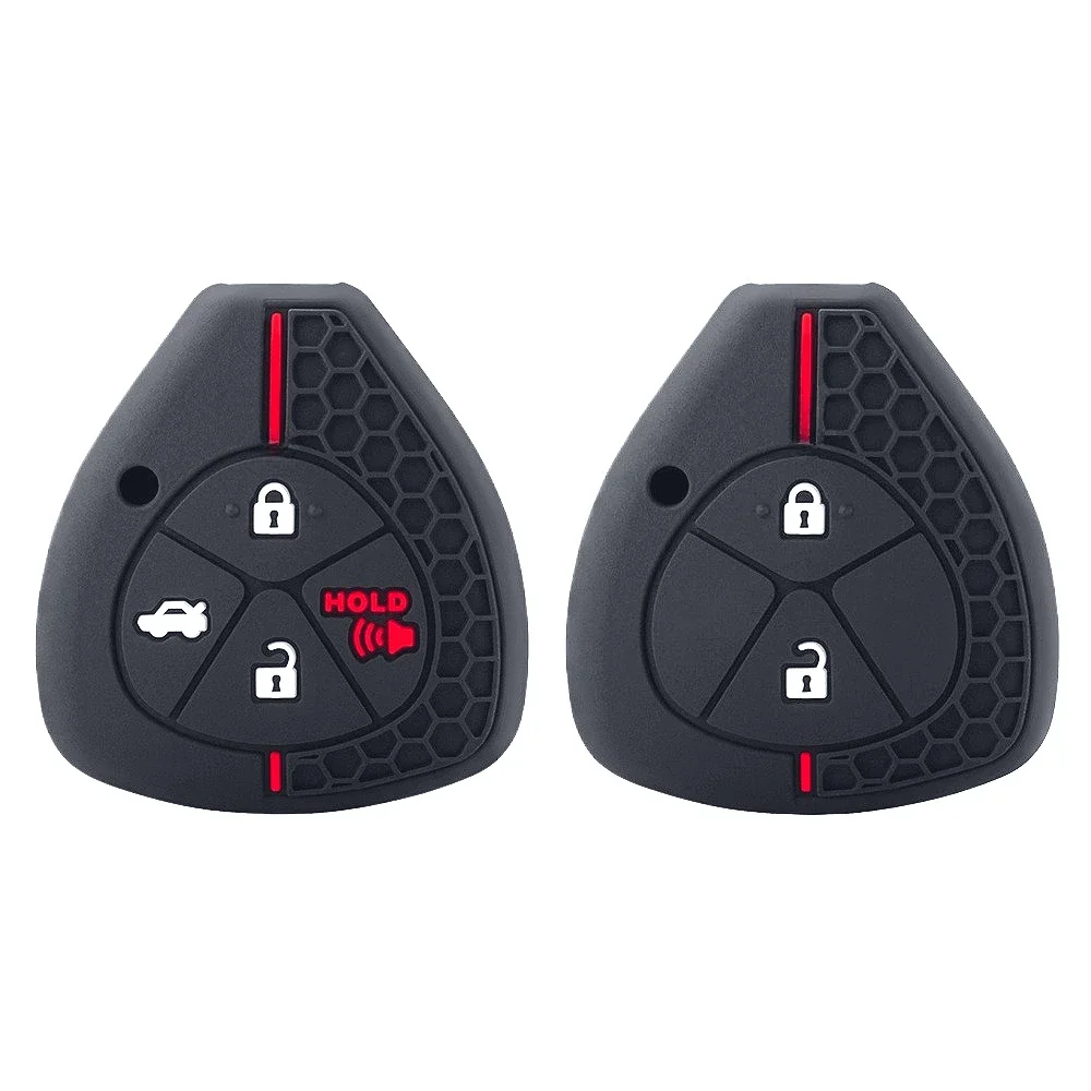 Silicone Car Remote Key Case Cover Shell Fob for Toyota Yaris/Vitz Auris Mk I Corolla Verso Hilux 7 RAV4 Porte Camry