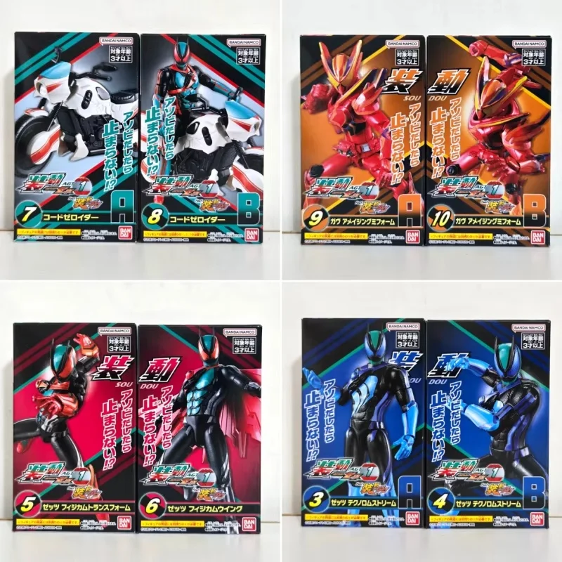 Genuine Bandai Kamen Rider Shokugan Toys Zeztz Zzz Sou Dou Series Agt 01 Anime Figure Gavv Action Model Desktop Decoration Gifts