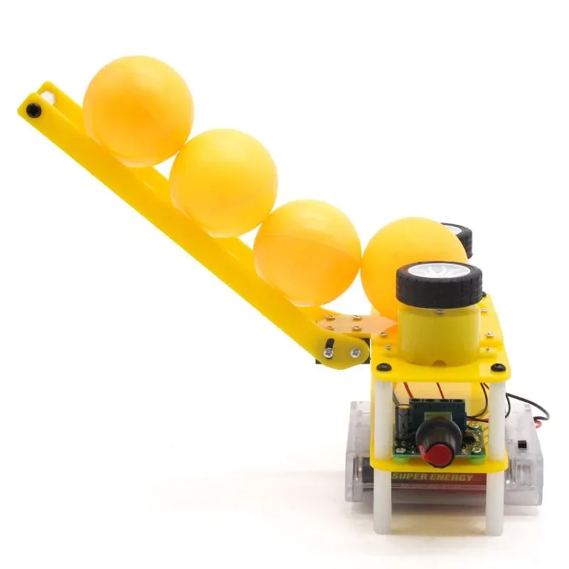 

Table tennis launcher automatic serve machine fun machine assembly model friction drive