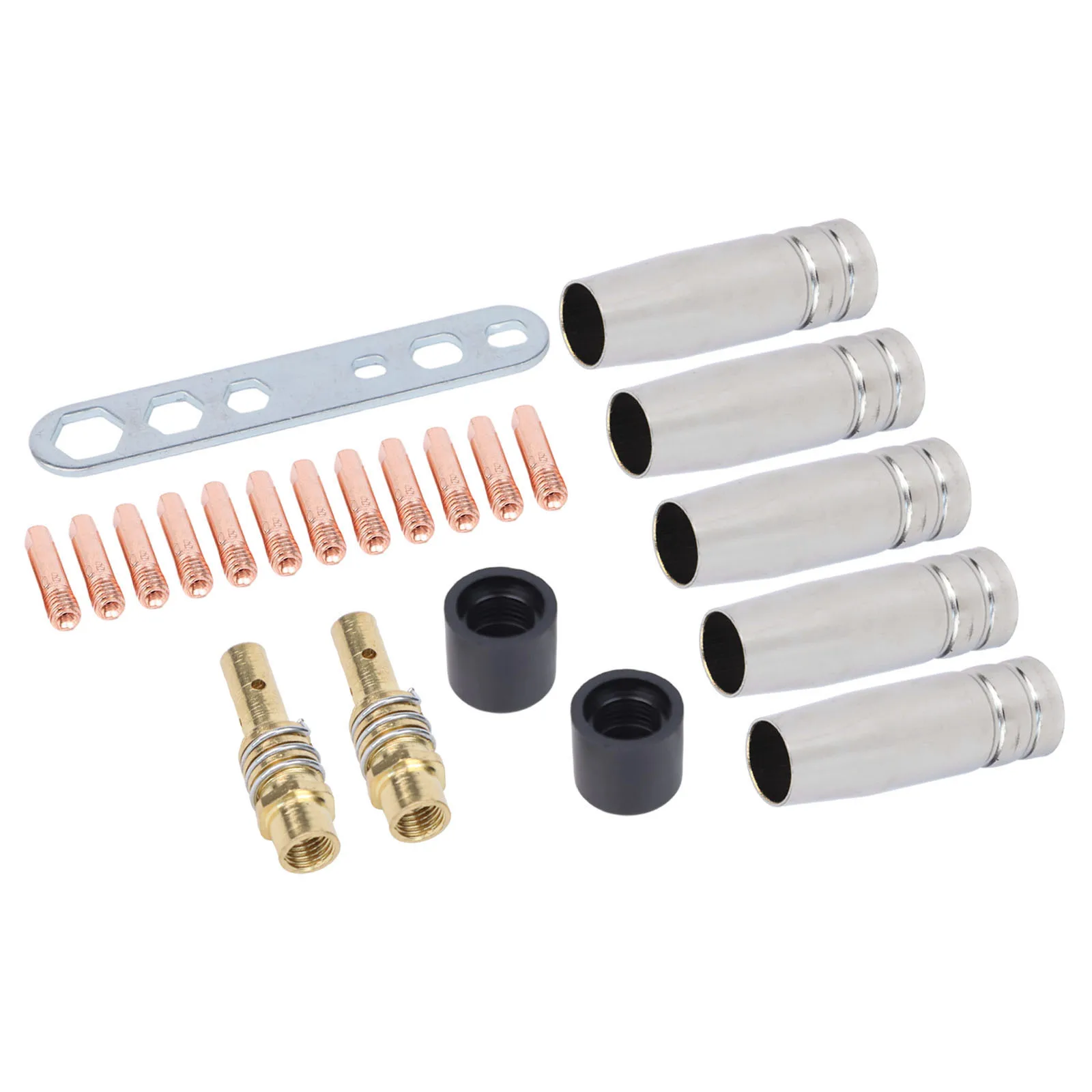 Welding Tasks Welding for torch Nozzles 22 Piece Welding Accessory Set Welding Tools Silver,Copper,Black 22-piece Welding Set