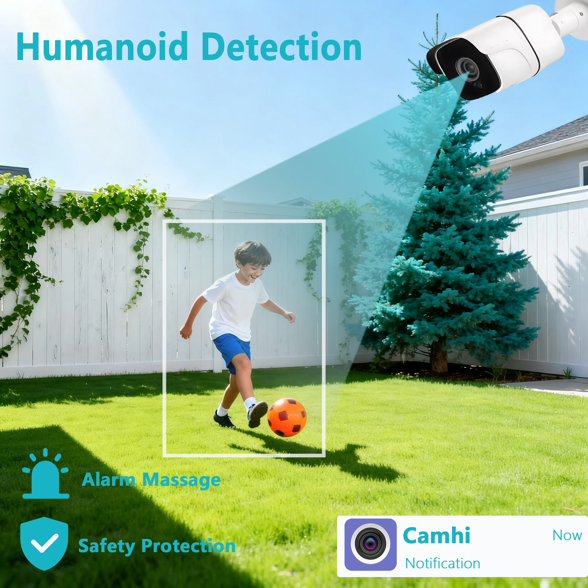 HJT Wifi IP Camera Outdoor Bullet 5MP Home Security Camera Motion Detection HD IR Night Vision Audio Surveillance Camera
