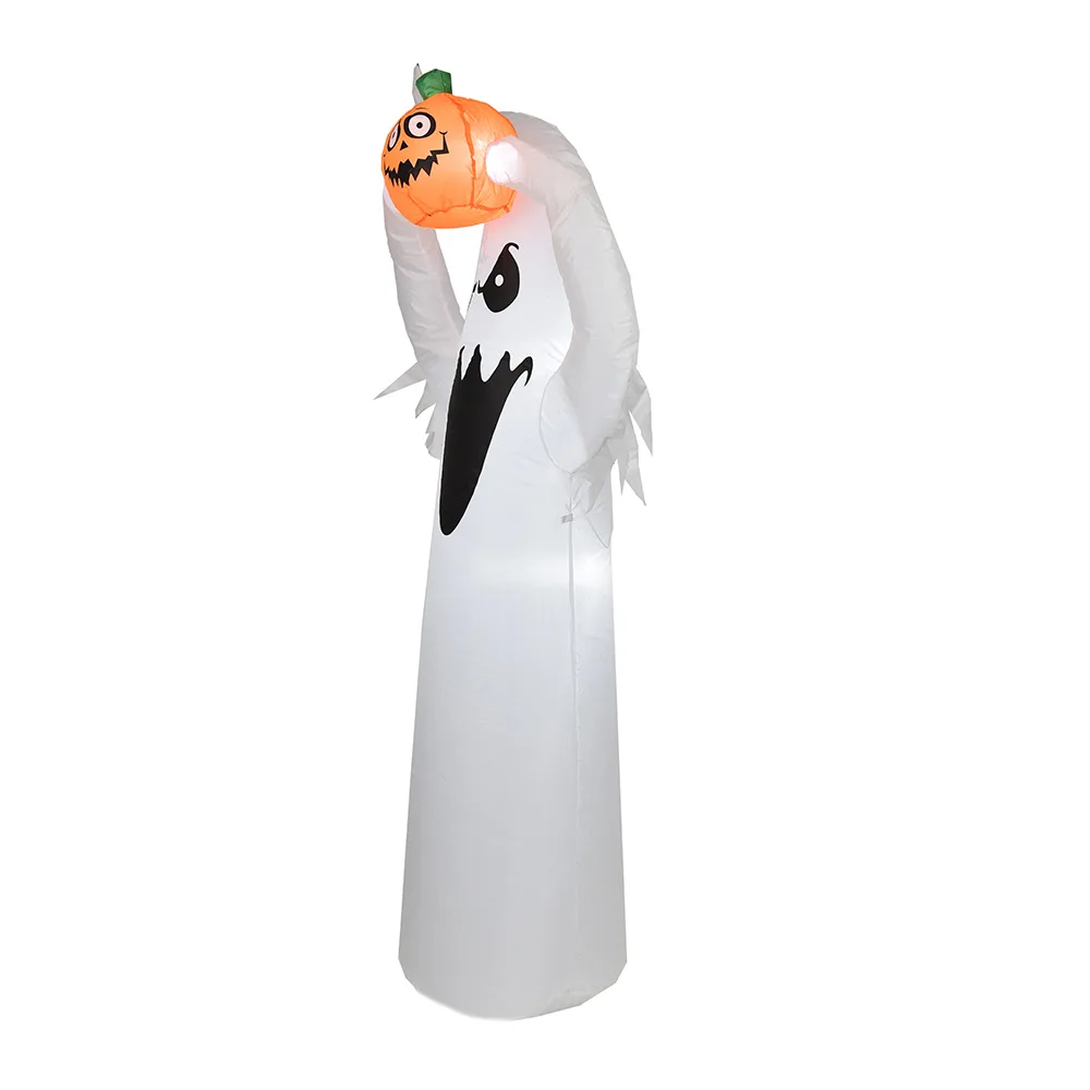 LED gonfiabile luci di Halloween puntelli modello gonfiabile 1.8 metri luminoso fantasma bianco piccolo fantasma che tiene la decorazione della zucca